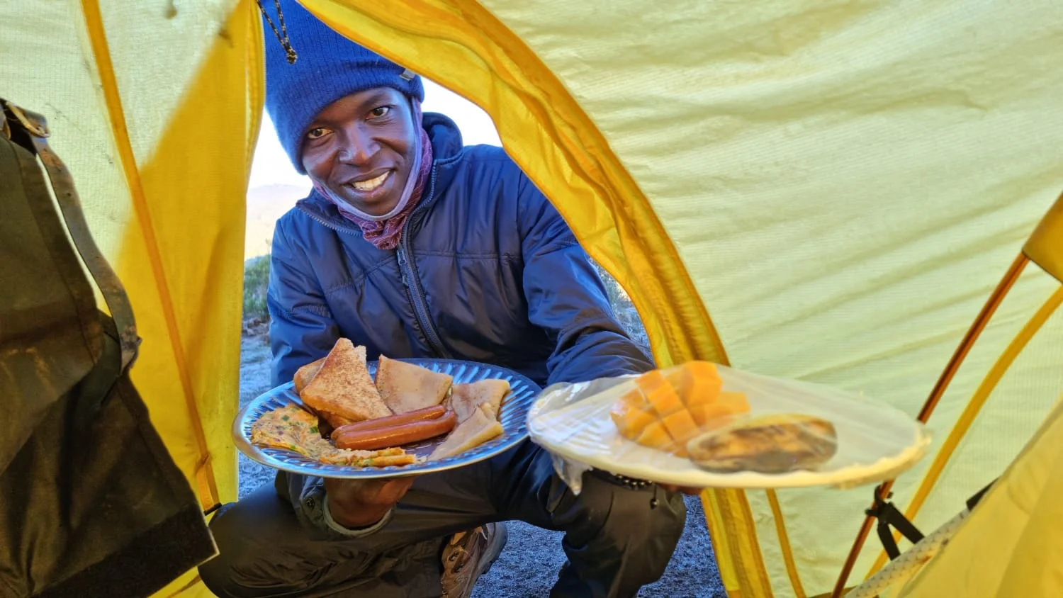 Food on trek Kilimanjaro tent camping
