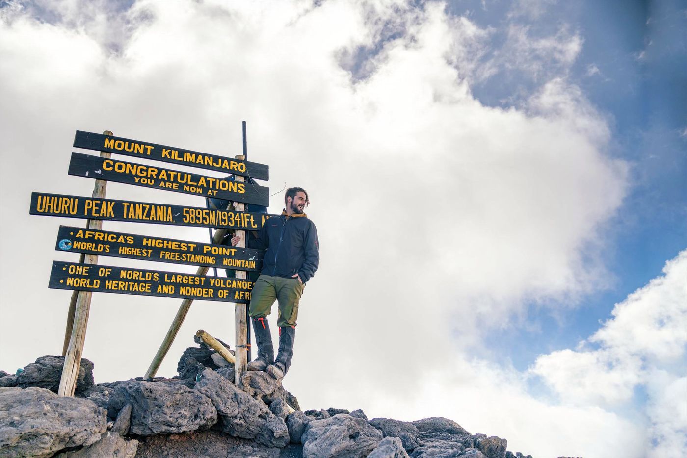 High alpine snow representing Kilimanjaro summit glacier zone Uhuru ascent